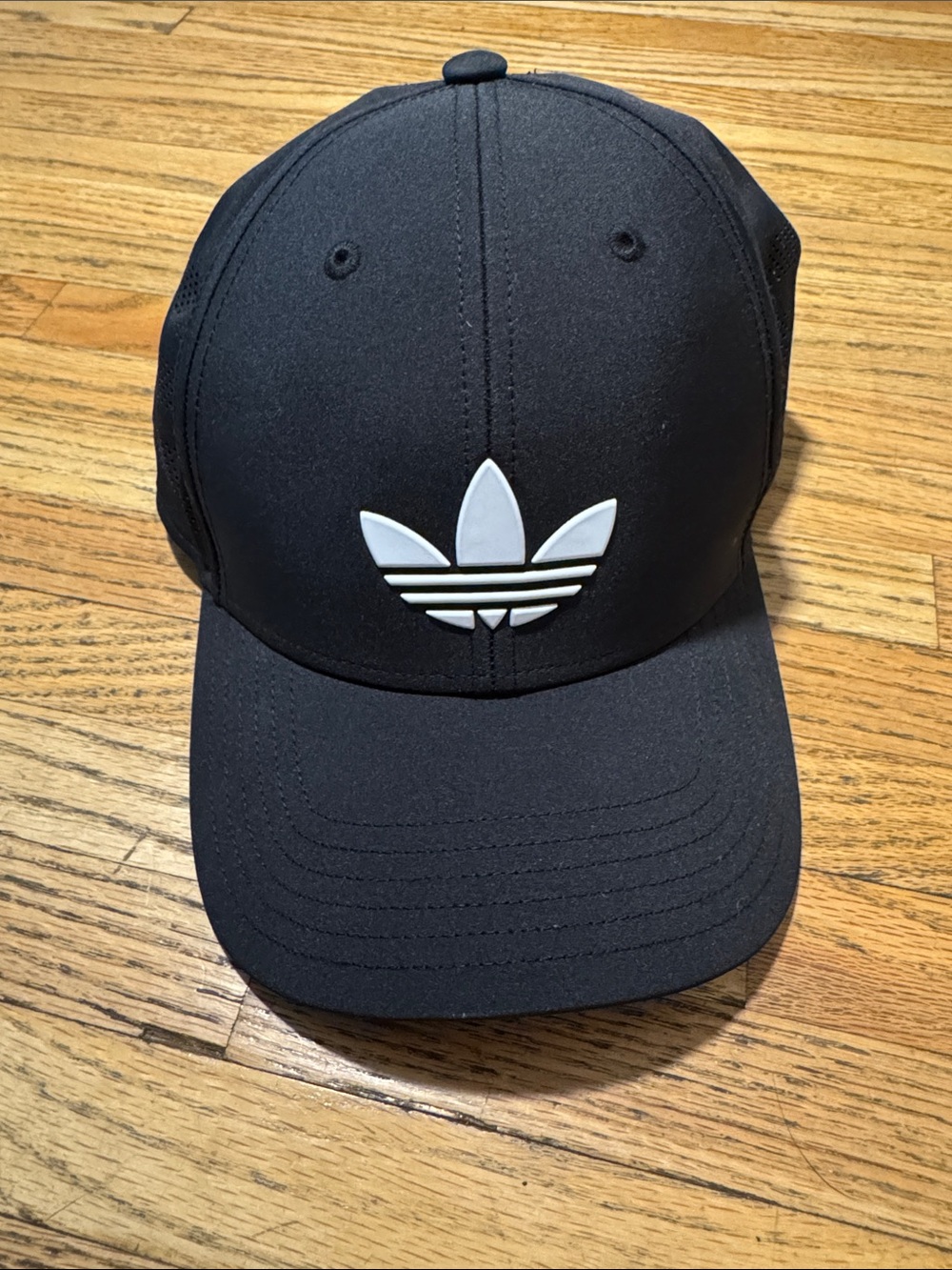 adidas Black Cap with White Trefoil Logo